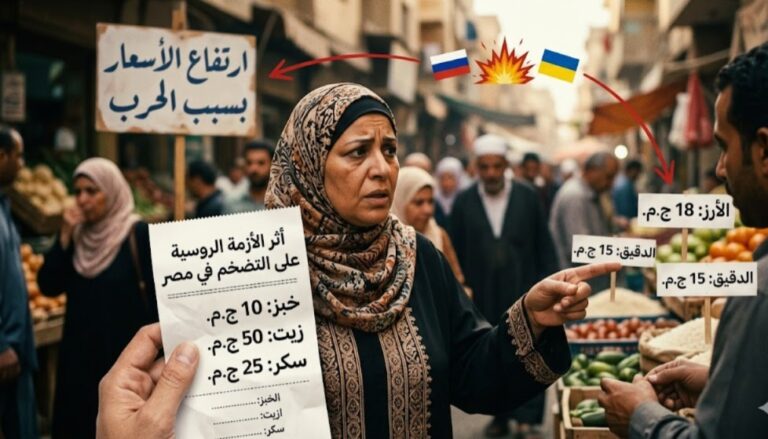 أثر الأزمة الروسية الاوكرانية علي التضخم بمصر