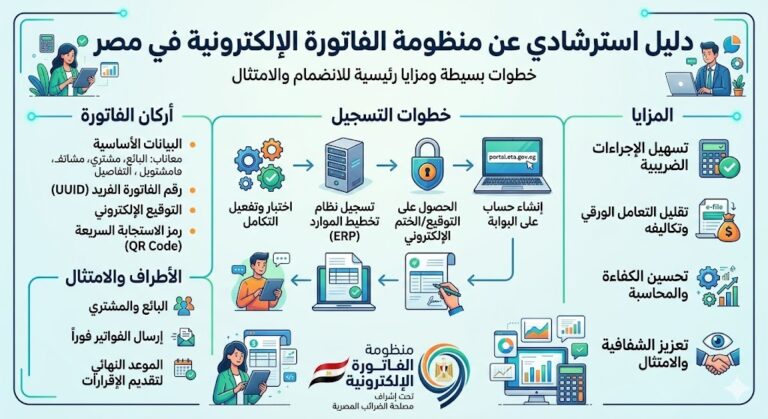 تصميم دليل استرشادي عن الفاتورة الالكترونية